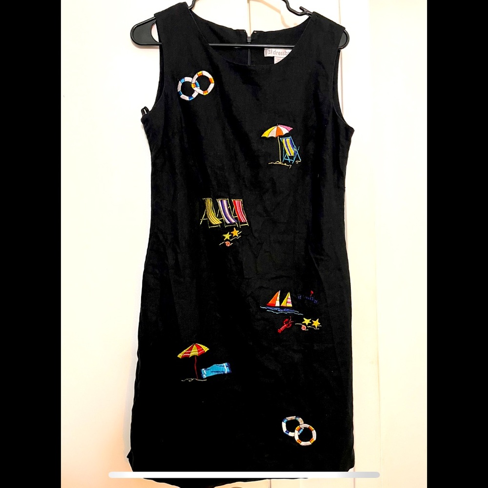 Dressbarn mini dress linen beach summer vacation